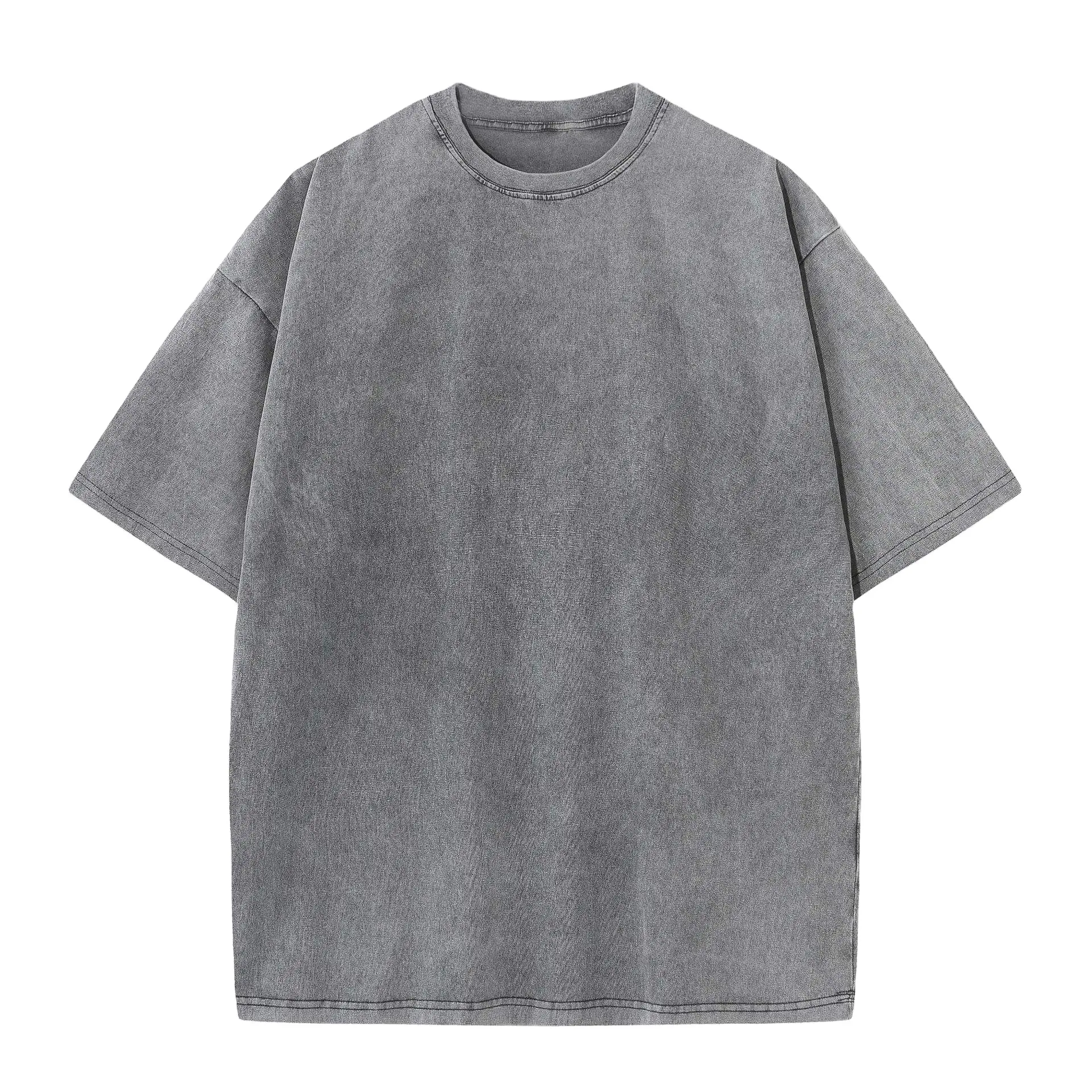 2024 Wholesale Men Acid Wash T shirt Streetwear hip hop stone 100% cotton t shirts with logo customize oversized vintage t-shirt