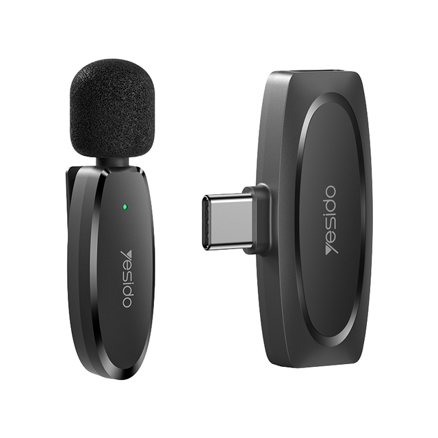 Portable Omni-directional Noise Cancelling Wireless Ribbon Microphone with RGB Lighting 360 Pickup Voice Type-C Port