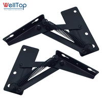 WELLTOP Neuheiten Möbel zubehör Hardware Sofa Aufbewahrung scharniere Schwarzes Bett Hebe mechanismus Feder scharnier halterung