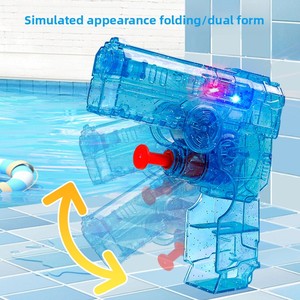 Toupie lumineuse pliable avec pistolet à eau, jouet de poche transfrontalier multifonctionnel à transformation des doigts, anti-stress, pour l'été - Product Image 4