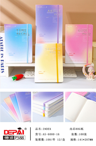 Libro diario de cuero Pu de Color caramelo divertido A6 <span class=keywords><strong>Blinder</strong></span> 80 Gsm papel grueso 100 páginas logotipo personalizado A5 cuaderno con banda elástica - Product Image 6