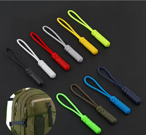 10 pièces/ensemble 10 fermetures à glissière couleur tirer extracteur fin ajustement corde étiquette Clip de remplacement boucle cassée fixateur valise tente sac à dos fermeture éclair cordon - Product Image 1