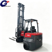 Chariot élévateur à fourche étroit GNA130 3T : levée de 9 m, batterie 80 V/400 Ah, déplacement latéral, pneus pleins, chargeur.