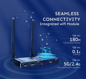 Syong 180m 4K HDMI không dây máy phát và máy thu Extender <span class=keywords><strong>5.8GHz</strong></span> 1080p âm thanh video mở rộng Kit cho Nhà thờ thể thao Bar đám cưới - Product Image 2