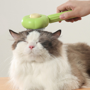 <b>Pet</b> Comb Loose Hair Removal Tool For Cats And Dogs Green Sunflower Style ABS Material Convenient Grooming <b>Brush</b> - Product Image 4