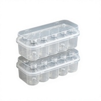 Boîte de rangement rectangulaire en plastique PP en gros pour flacons de 3 ml, 7 ml, 10 ml, support de protection à 10 compartiments pour produits peptidiques
