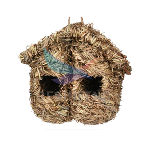 Casas de colibríes para colgar en el exterior Hierba natural Cabaña de pájaros colgante Nido de colibrí tejido a mano - Product Image 6