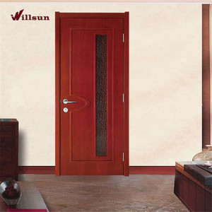 Porta Interna in <span class=keywords><strong>Legno</strong></span> con Vetro Satinato Antico e Disegni Ornamentali Centrali con Listelli su Tutti i Lati - Product Image 4