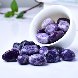 Manufacturers Supply Natural Lilac <strong>Amethyst</strong> <strong>Large</strong> Grain Tumble Stones Original Diffuser Stone - Product Image 1
