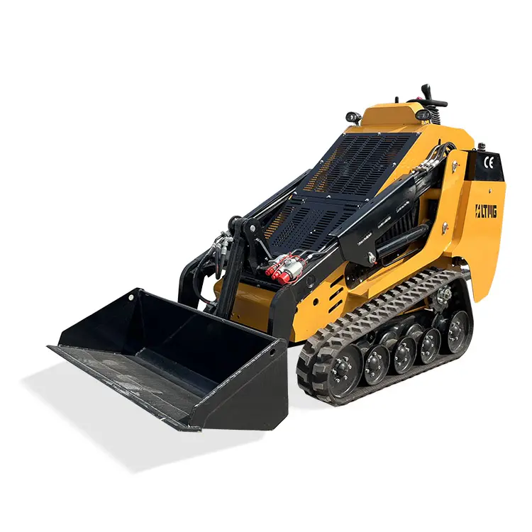 Beli kualitas tinggi karet skidsteer dilacak perayap pelleteuse cingoli equipos agricolas skid steer loader