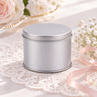 Boîte de rangement ronde en fer blanc argenté 65x40mm 65x50mm 65x60mm pour biscuits, bijoux, emballage cadeau, vente en gros en vrac