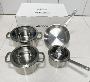 <span class=keywords><strong>Am</strong></span> Cook Home Use Cookware Set pentole in acciaio inossidabile con rivestimento antiaderente zuppa latte saltato in padella in brodo - Product Image 1