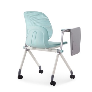 School Furniture Classroom Modern Wholesale PP Plastic <b>Chair</b> Customized Colors Office Visitor Training <b>Chairs</b> With Writing <b>Pad</b> - Product Image 4