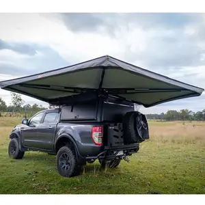 Aluminum Alloy Waterproof Outdoor Camping 270 Degree Freestanding Car Side Foxwing Awning