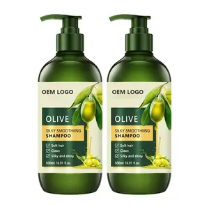 Ensemble de shampooing et d'après-shampoing à l'huile d'olive Pure, plante naturelle, pour cheveux soyeux et brillants, pour femmes, usage domestique
