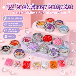 Rainbow Clear <b>Slime</b> Putty <b>Toy</b> Macaron Colorful Sequins Shiny Decorative Kids Activity Gift Shop Premium Bundle - Product Image 3