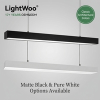 Système d'éclairage linéaire LED professionnel intégré pour suspensions, caméras audio, projecteurs, bureaux intelligents, bâtiments, entrepôts OEM, supermarchés
