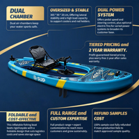 Perahu Tiup ESUP Lapis Ganda PVC SUP Board 11ft Intermediate Dual Chamber Safety Pompa Tahan Lama Tas Pompa Garansi 2 Tahun