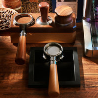 Poignée de machine à café sans fond en acier inoxydable enrichi en platine, 54 mm, design moderne et minimaliste, compatible avec les modèles 870/880