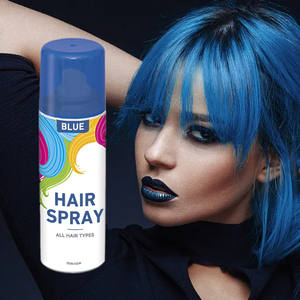 <span class=keywords><strong>Spray</strong></span> colorant capillaire bleu 120 ml personnalisé en usine, teinture capillaire temporaire lavable - Product Image 2