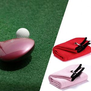 Ensemble de serviettes de golf bleues pliables en trois parties, en microfibre de polyester et coton, motif gaufré, séchage rapide, écologique, avec mousqueton grand format - Product Image 1