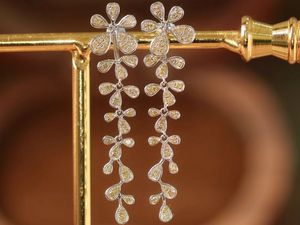 Pendientes Lineales de Diamantes Amarillos Naturales de 0.4CT y Oro Real de 18K de Xinfly Luxury Jewelry, Dos Formas de Usar, para Damas - Product Image 3