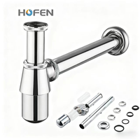 Accessoires de salle de bain universels en gros : Siphon de vidage escamotable avec siphon à bouteille chromé pour lavabo