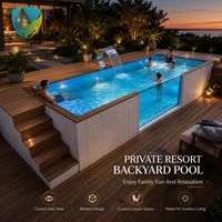 Piscina Contenedor Calefactada de 20 pies con Sistema de Filtración para Nadar en Invierno en el Patio Trasero