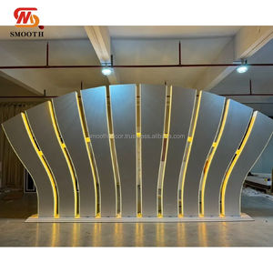 Suave boda moderna etapa Pvc acrílico telón de fondo Uv impresión pared Arco nuevo diseño onda Decoración - Product Image 6