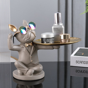 Fa <span class=keywords><strong>Dou</strong></span> perro decorativo clave armario de almacenamiento bandeja sala de estar entrada lujo hogar bar decoración creatividad - Product Image 1