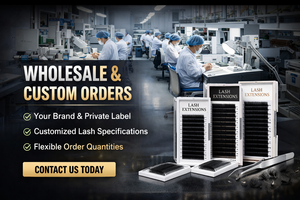 Extensions de cils individuelles volume Easy Fan en soie de cachemire semi-faites à la main noir mat 0.05 cruelty-free - Product Image 4