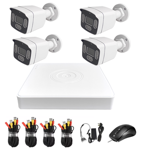 Sistema di telecamere analogiche 4CH 4K Full Color HD <span class=keywords><strong>DVR</strong></span> Bullet Camera di rilevamento di movimento AHD NVR Kit CCTV sistema di telecamere di sicurezza - Product Image 2