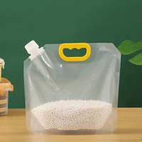 5L vente en gros sac jetable debout en plastique transparent 5kg emballage de stockage de grains de riz boisson jus eau liquide recharge bec pochette