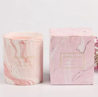 Bougie parfumée artisanale de luxe en céramique marbrée, populaire, personnalisée, en gros, écologique, moderne, pour Noël