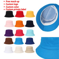 Topi Visor Pantai Warna Solid Kustom untuk Musim Panas, Topi Bucket Polos Katun Custom dengan Cetakan Seluruh Bagian untuk Wanita dan Pria