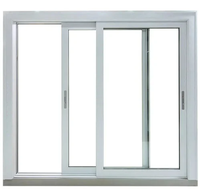 Hochwertiges UPVC-Glass chiebe fenster mit doppelt verglasten UPVC-Schiebefenstern