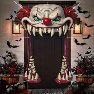 ป้ายแขวนประตูฮาโลวีน ตกแต่งตัวตลกหัวฟักทองสุดหลอน สำหรับงานปาร์ตี้ฮาโลวีน - Product Image 6