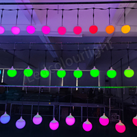 Ampoule LED à pixels RVB RVBW de 150 mm de diamètre, contrôlable par DMX512, pour application de spectacle sur scène