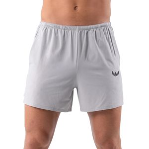 Shorts de sport gris argenté pour hommes, séchage rapide, pour la gym et la course, avec poches latérales, vêtements de sport athlétiques - Product Image 1