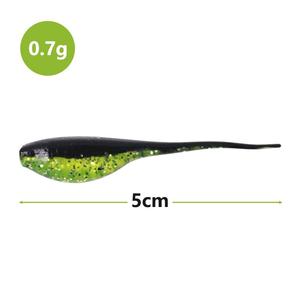 Leurre Micro-Têtard Vert Foncé 0,7g/5cm en PVC Souple à Double Queue Aiguille pour la Pêche à la Traîne en Eau Salée et la Pêche à la Truite – Expédition Nord - Product Image 4