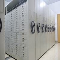 Étagères mobiles compactes en métal modernes pour bureaux commerciaux, bibliothèques, écoles, capacité de charge élevée, espace optimisé