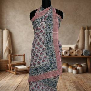 Jhelum Impex Block Traditional Cotton <b>Sarong</b> Pareo Hand Block Print Floral Pattern Design Women Asia Pacific Islands Style - Product Image 1