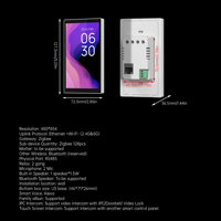 SIXWGH Panneau de contrôle intelligent 5 pouces avec Alexa intégré, écran tactile IPS, interrupteur électronique, standard US, passerelle ZigBee 3.0