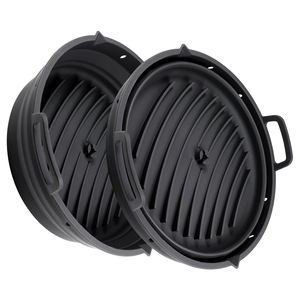 Reusable Non-stick Baking Pan 4-7 Qt Kit Airfryer Liners 8.6in 22cm 2 mm Foldable Silicone Kitchen <b>Air</b> <b>Fryer</b> Liner for Cooking - Product Image 2