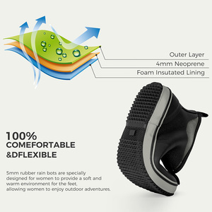 Vente <span class=keywords><strong>chaude</strong></span> léger Durable imperméable anti-dérapant 6 pouces cheville néoprène doublure pêche bottes <span class=keywords><strong>de</strong></span> pluie bottes <span class=keywords><strong>de</strong></span> pont - Product Image 4