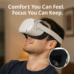 2 VR Uyumlu 2 Değiştirilebilir Deri Yüz Pedi Kapak Çerçevesi için VR Yüz Arayüz Braketi Terlemeye Dayanıklı Rahat - Product Image 4