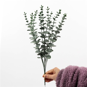 Feuilles d'eucalyptus artificielles Wen Hope 10cm-30cm, verdure en plastique pour décoration de mariage - Product Image 2