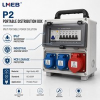 Boîte de distribution d'interrupteur IP67 personnalisée, prise aviation avec protection contre les fuites et fusible, équipement électrique industriel