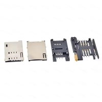 Mini/Micro/Nano SD/porte-carte Sim 6/7/8/9/10Pin connecteur de prise de fente Sim Push/Auto-élastique/Pop-Up/Clamshell/Pull-Out