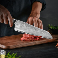 Couteau de chef Damas en acier VG10, 67 couches, manche en bois Red Shadow, outil de cuisine pour la maison, le restaurant, la viande, les légumes, le poisson